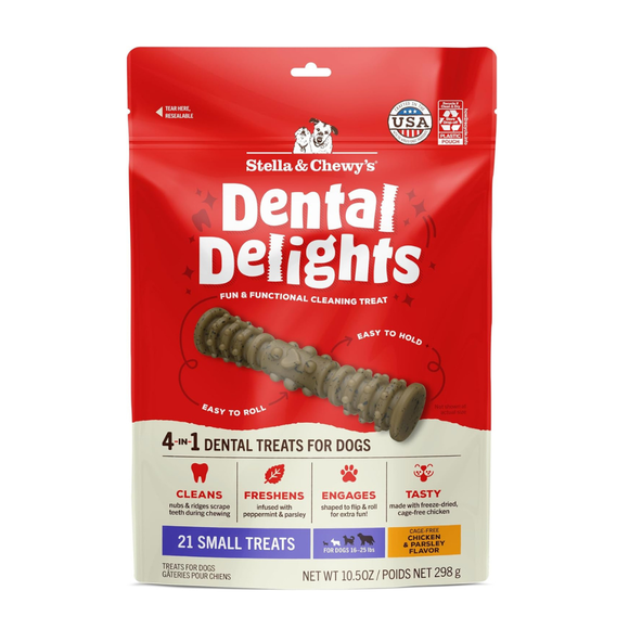 Stella & Chewy’s Dental Delights 4-in-1 Dental Treats for Dogs - Small / 21 ct - Dog Dental Chews & Treats 11
