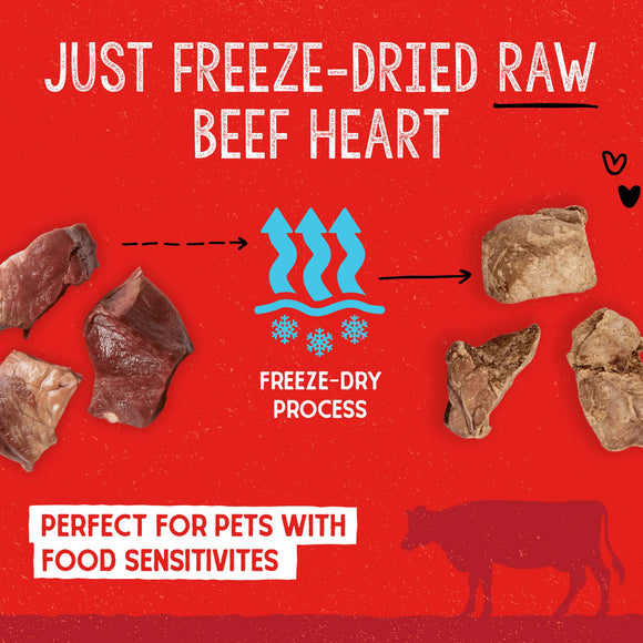Stella & Chewy's Free-Dried Beef Hearts Dog Treats (3 oz)