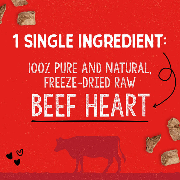 Stella & Chewy's Free-Dried Beef Hearts Dog Treats (3 oz)