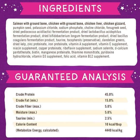 Stella & Chewy's Marie’s Magical Dinner Dust Wild Caught Salmon & Cage Free Chicken Recipe Freeze-Dried Cat Food Topper (7 oz)