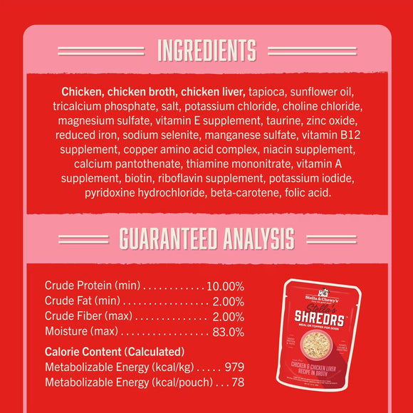 Stella & Chewy’s Shredrs Recipe in Broth Meal or Topper Wet Dog Food 2.8-oz case of 24 - Dog Food Toppers & Mixers 5