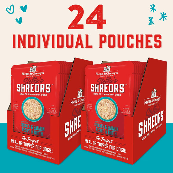Stella & Chewy’s Shredrs Recipe in Broth Meal or Topper Wet Dog Food 2.8-oz case of 24 - Dog Food Toppers & Mixers 17