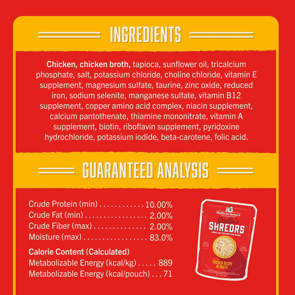 Stella & Chewy’s Shredrs Recipe in Broth Meal or Topper Wet Dog Food 2.8-oz case of 24 - Dog Food Toppers & Mixers 26