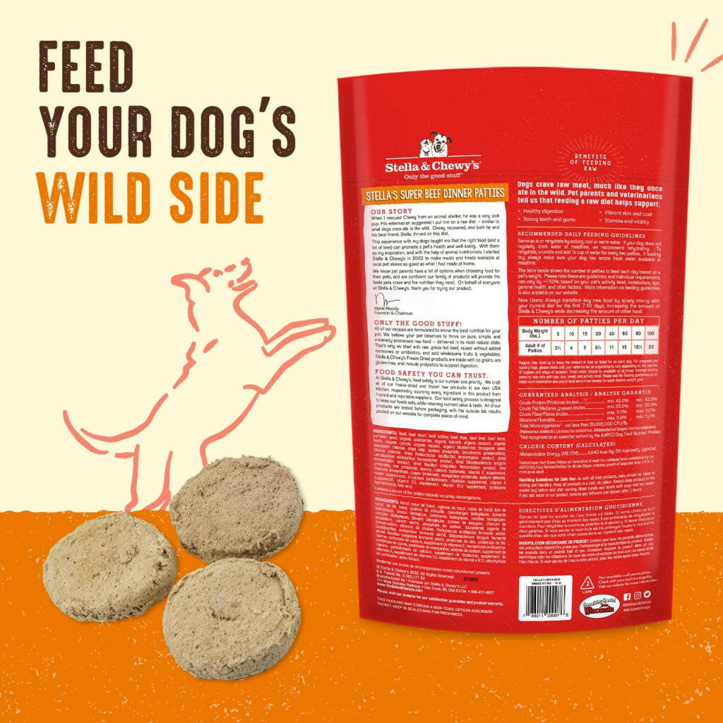 aafco approved dog food stella and chewy Stella & Chewy's Dog Freeze Dried Food Dinner Patties Super Beef 25oz