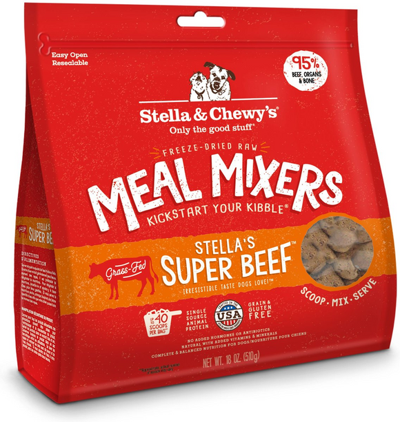 Stella & Chewy’s Stella’s Super Beef Meal Mixers Freeze-Dried Raw Food Topper For Dogs - Food Topper 1