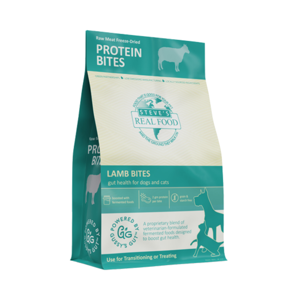 Steve’s Real Food Lamb Protein Bites Gut Boosting Bites for Cats & Dogs (4 oz) - Cat Food 9