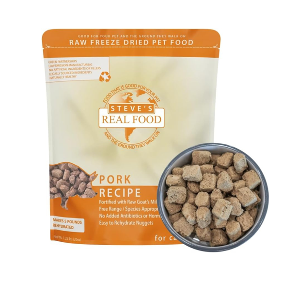 Steve’s Real Food Pork Recipe Freeze-Dried Pet Food for Cats & Dogs (1.25 lb) - Freeze-Dried Dog & Cat Food 11