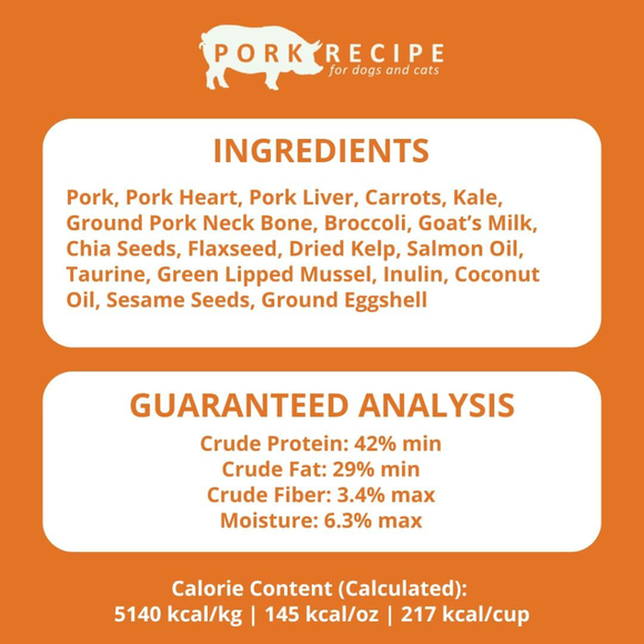 Steve’s Real Food Pork Recipe Freeze-Dried Pet Food for Cats & Dogs (1.25 lb) - Freeze-Dried Dog & Cat Food 7