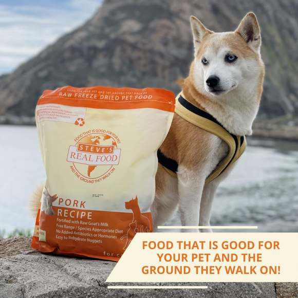Steve’s Real Food Pork Recipe Freeze-Dried Pet Food for Cats & Dogs (1.25 lb) - Freeze-Dried Dog & Cat Food 8