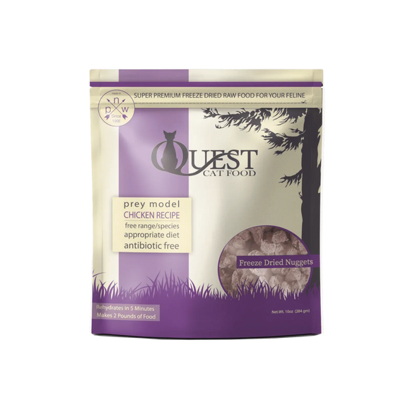 Steve’s Real Food Quest Chicken Recipe Freeze-Dried Cat Food (10 oz) - Cat Food 1