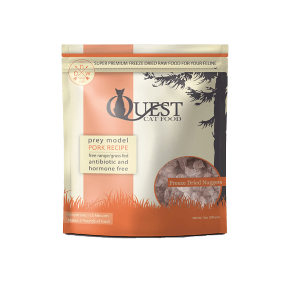 Steve’s Real Food Quest Pork Recipe Freeze-Dried Cat Food (10 oz) - Cat Food 1