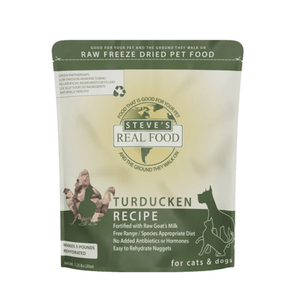 Steve’s Real Food Turducken Recipe Freeze-Dried Pet Food for Cats & Dogs (1.25 lb) - Freeze-Dried Dog & Cat Food 1