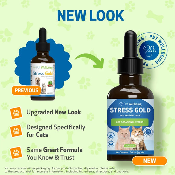 Stress Gold - For High Stress Situations in Cats (2 oz) - Cat Supplements & Vitamins 2