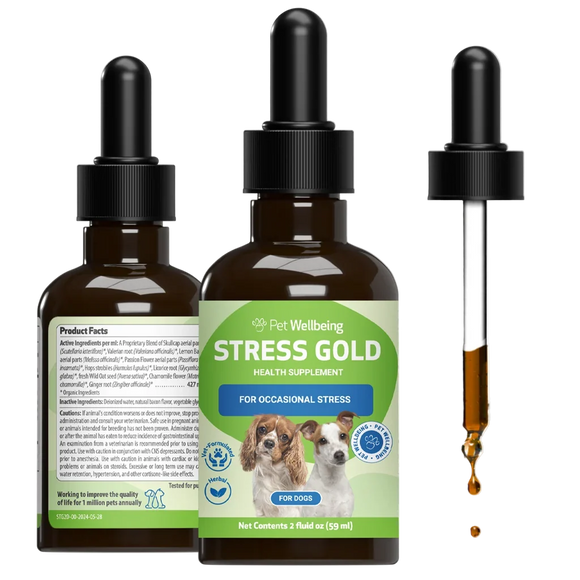 Stress Gold - For High Stress Situations in Dogs (2 oz) - Dog Supplements & Vitamins 1