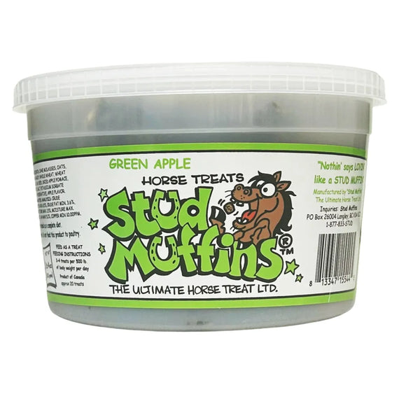 Stud Muffins Green Apple Horse Treats (20 oz tub) - Horse Treats 1