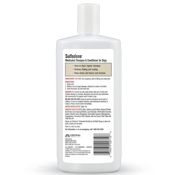 Sulfodene Medicated Shampoo & Conditioner For Dogs (12 oz)