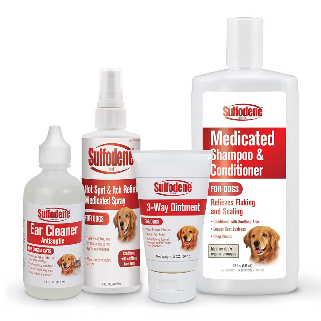 Sulfodene Medicated Shampoo & Conditioner For Dogs (with Aloe Vera)