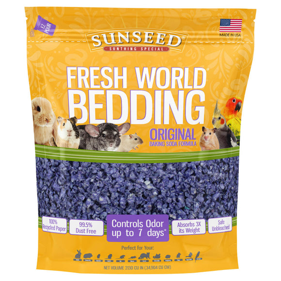 Sunseed Fresh World Bedding Original Baking Soda Formula for All Small Animals 2130 CU