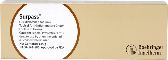 Surpass Topical Cream for Horses (124 g) - Osteoarthritis Medication - Pet Medicine 1
