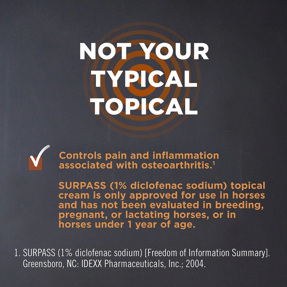 Surpass Topical Cream for Horses (124 g) - Osteoarthritis Medication - Pet Medicine 2