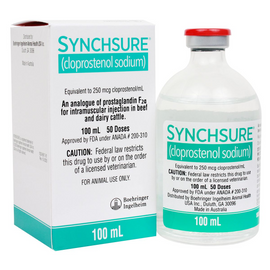 Synchsure (Cloprostenol Sodium) Injection (100ml - 50 doses) - Pet Medication 1