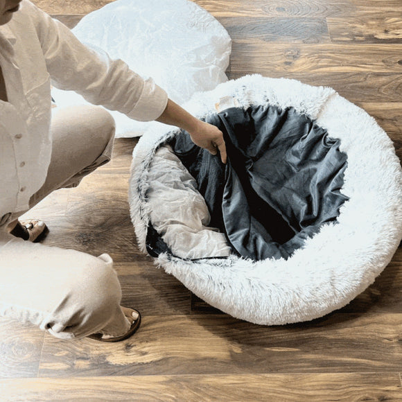 Tall Tails Dog & Cat Cuddle Bed Frosted - Dog Beds & Furniture 11