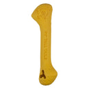 Yellow dog chew toy with 'Tall Tails' branding on a white background