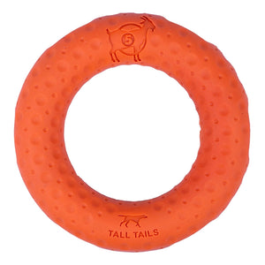 Tall Tails Dog Goat Rubber Ring - 5-in (Orange) - Dog Toys 2