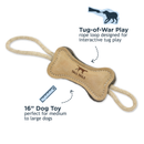 Tall Tails Natural Leather Bone Tug Toy for Dogs - 14