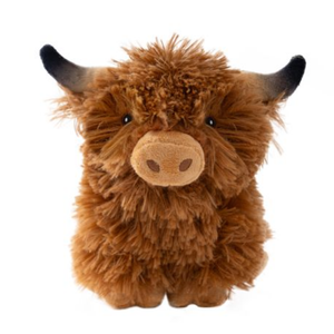 Tall Tails Plush Highland Cow Plush Squeaker Dog Toy