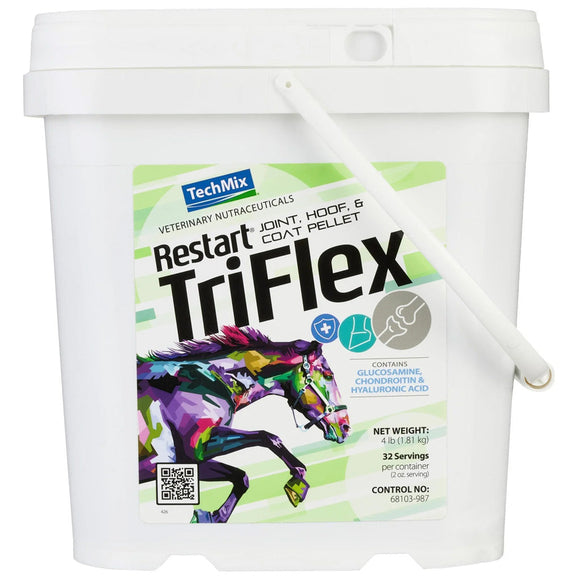 TechMix Restart Triflex Equine Joint Hoof & Coat Pellet 4-lb - Horse Supplements & Vitamins 1