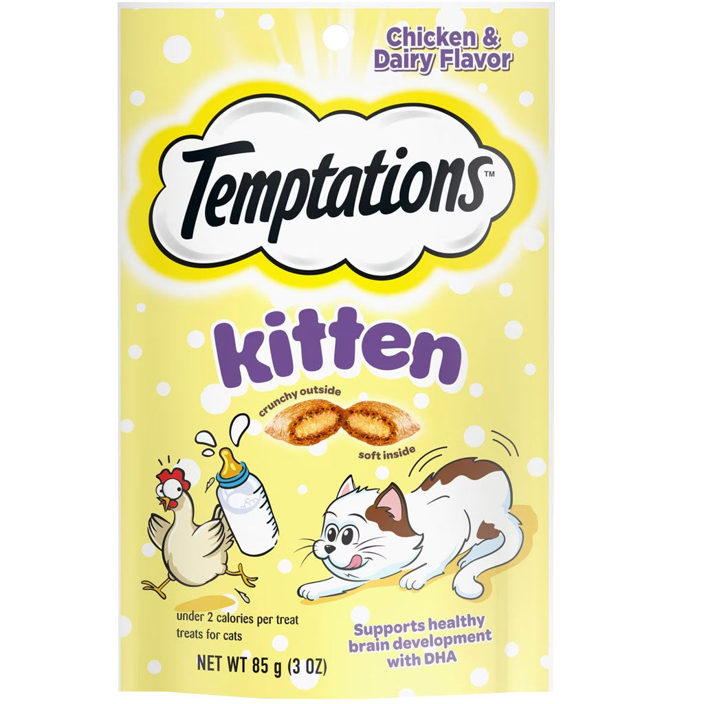 Temptations Chicken Flavor Crunchy and Soft Kitten Treats
