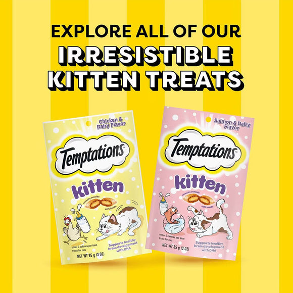 Temptations Salmon & Dairy Flavor Crunchy & Soft Kitten Treats