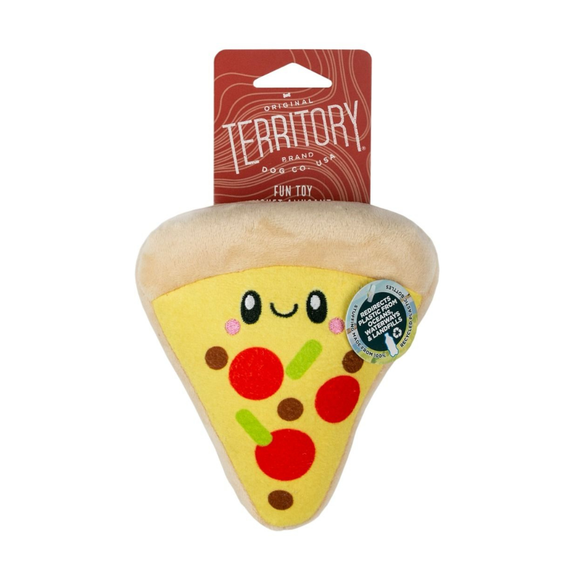 Territory Plush Pizza with Squeaker Dog Toy - Dog Toys 2