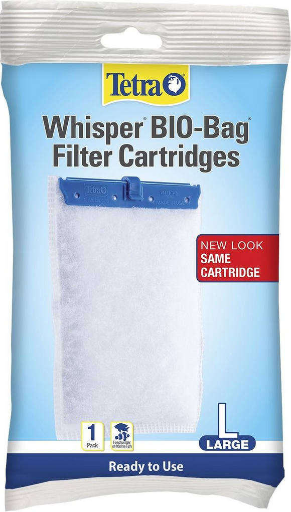 Tetra Whisper BioBag Cartridge for IQ and PF Filters - 1 Pack Large - Aquarium Filters 10