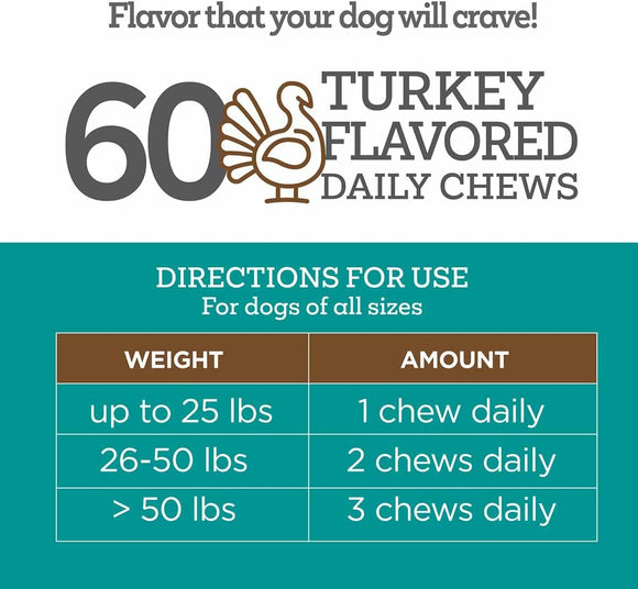 TevraPet Vetality Calming Well Chews Turkey Flavored Soft Chews for Dogs 60 Chews - Dog Calming & Anxiety Supplements 3