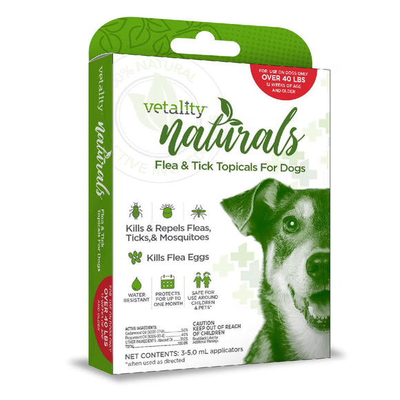 TevraPet Vetality Naturals Flea and Tick Topical for Dogs 3-doses - Flea & Tick Medication 7