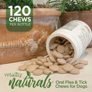 TevraPet Vetality Naturals Oral Flea & Tick Chews for Dogs, Chicken Flavor