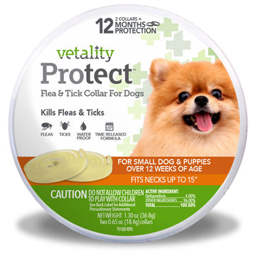 TevraPet Vetality Protect Flea and Tick Collar for Dogs & Puppies