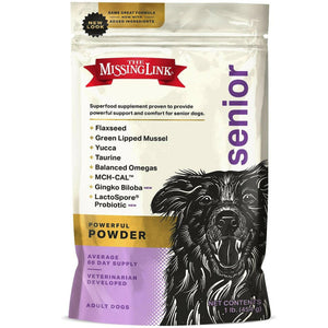 the missing link dog powder is a superfood supplement for senior dogs