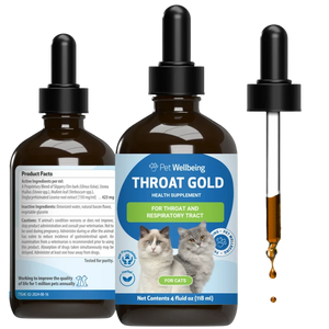 Throat Gold - Soothes Throat Irritation in Cats - 4-oz - Cat Supplements & Vitamins 3