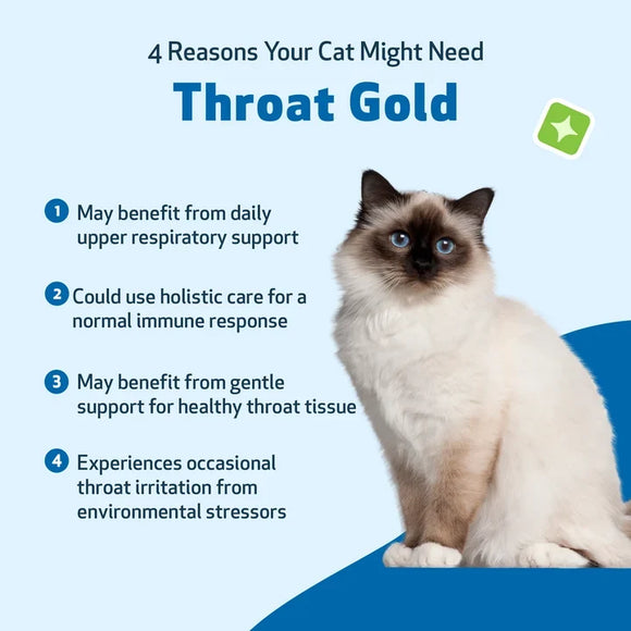 Throat Gold - Soothes Throat Irritation in Cats - Cat Supplements & Vitamins 15