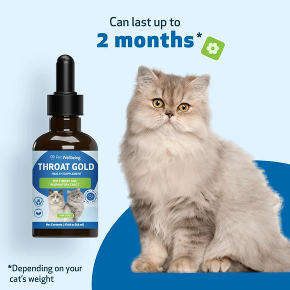Throat Gold - Soothes Throat Irritation in Cats - Cat Supplements & Vitamins 14