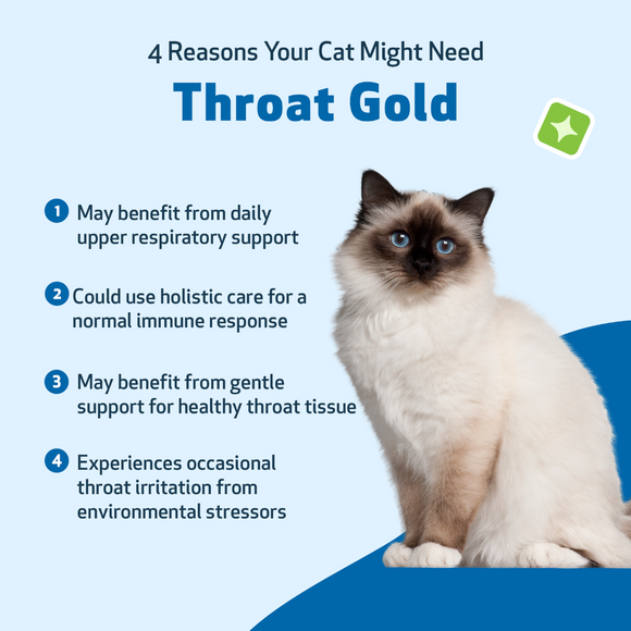 Throat Gold - Soothes Throat Irritation in Cats - Cat Supplements & Vitamins 3