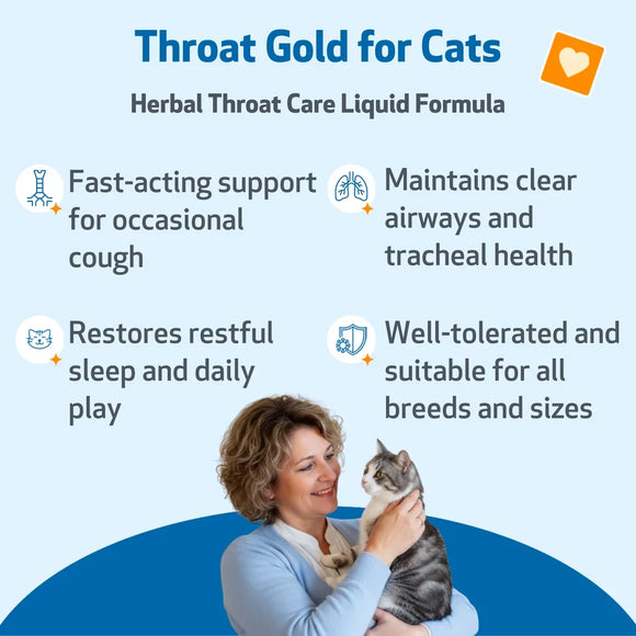 Throat Gold - Soothes Throat Irritation in Cats - Cat Supplements & Vitamins 4