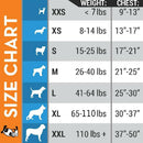 Thundershirt size chart shown 