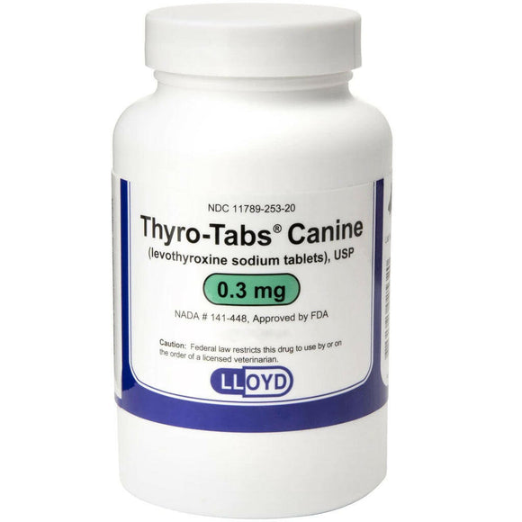 Thyro-Tabs (Levothyroxine Sodium) for Dogs 0.3mg - 30 tablets - Pet Medicine 1