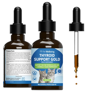 Thyroid Support Gold for Hyperthyroidism in Cats - 2 oz - Cat Supplements & Vitamins 1