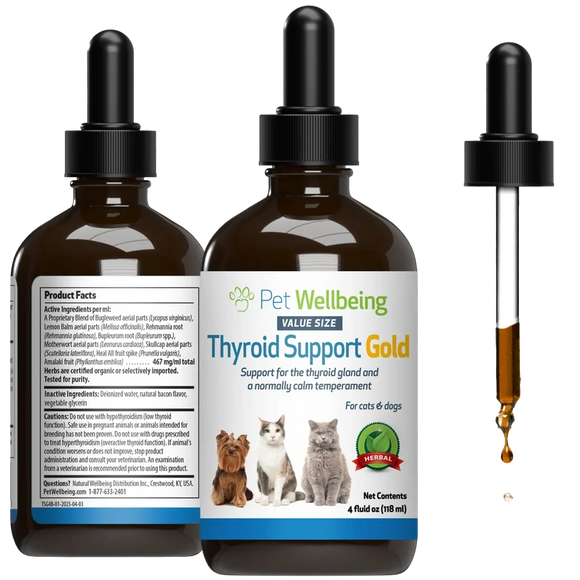 Thyroid Support Gold for Hyperthyroidism in Cats - 4 oz - Cat Supplements & Vitamins 14