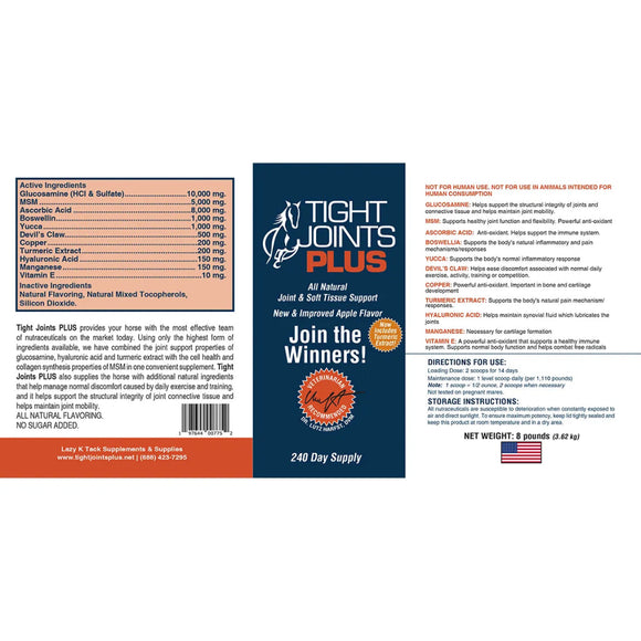 Tight Joints Plus Joint & Soft Tissue Support for Horses - Horse Vitamins & Supplements 4